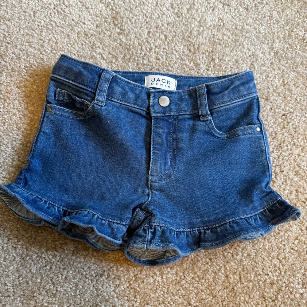 Janie & Jack Blue Denim Ruffle Shorts